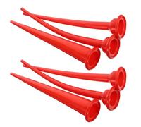 VILLCASE 6 Pezzi Ugelli per Calafataggio in Plastico Rosso Riutilizzabili con Punta per Tubo, Kit Applicatore per Uso Professionale su Finestre e Sigillature