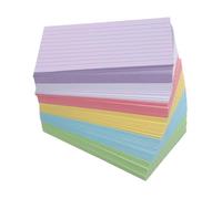 VILLCASE 600 Pezzi Schede Memoria Carte Indicizzate Rigate e Bianche Portatili per Studio Organizzazione e Preparazione Esami Scuola e Università