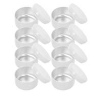 VILLCASE 8 Pezzi Barattoli per Oli Essenziali Sigillati con Coperchio in Alluminio Bianco per Uso Personale e Commerciale, Contenitori Versatili per Aromaterapia e Cosmetici