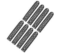 VILLCASE 8 Pezzi Punte per Lacci Scarpe in Metallo Nero, Chiusura Facile da Usare, Decorazione Unica e Delicata, per Negozi di Abbigliamento di Riparazione