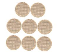 VILLCASE 8 Pezzi Tag Legno Rotondi per Ricamo Chip Legno Grezzo per Creazioni Artigianali Decorazioni Fai da Te Segnalibri e Pendenti Creativi