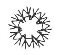 VILLCASE 9 Pezzi Craft Bird Feet in Iron Realistic Crow And Raven Claws for DIY Statues Halloween Decorations And Model Accessories