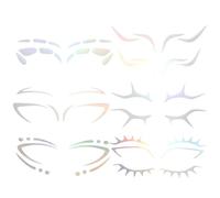 VILLCASE Adesivi per Trucco Occhi Colorati 6 Pezzi Tatuaggi Temporanei per Viso Sicuri e Non Permanenti Decorazioni per Halloween Carnevale e Cosplay per Donne e Ragazze