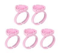 VILLCASE Anelli per Ciglia Monouso 100 Pezzi Porta Pigmenti per Trucco Professionale Anelli Apertura per Pinzetta Accessori per Extension Ciglia Pratici e Resistenti