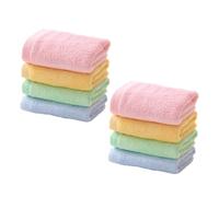 VILLCASE Asciugamani Super Assorbenti per Viso e Corpo Bambini 8 Pezzi 25x25 Cm Morbidi e Traspiranti per Scuola, Bagno e Viaggi, Set Panni Lavaggio Delicati per Pelli Sensibili