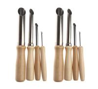 VILLCASE Attrezzi per Ceramica e Argilla in Legno e Metallo Set 8 Pezzi Forbici Rotondi e Mezzo Cerchio per Modellazione Professionale e Principianti