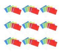 VILLCASE Bandierine Vuote Bastoncino 100 Pezzi Piccole Mini Portatili per Addobbi Festa Giardino Carnevale e Attività Scolastiche