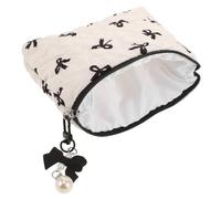 VILLCASE Beauty Case da Viaggio per Donna Fiocco in Poliestere, Organizer Compatto e Facile da Pulire, Pochette Cosmetica Chic per Ogni Occasione
