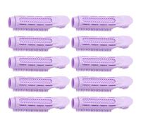 VILLCASE Bigodini per Chioma Corti 10 Pezzi in Abs Porpora per Volume e Onde Voluminose, Fermagli per Chioma Non Danneggiano, per Styling Fai-da-te a Casa