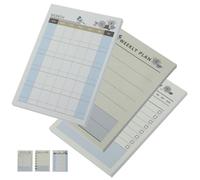 VILLCASE Blocco Note per Pianificatore Giornaliero e Agenda Settimanale Non Datata, Set 6 Pezzi Planner Staccabile, Organizer Leggero per Studenti, Viaggiatori e Ufficio, Attività