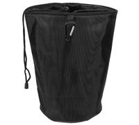 VILLCASE Borsa Porta Mollette con Gancio Staccabile Organizer Appendi Mollette per Bucato in Nero con Ampia Apertura e Grande Capacità Sacchetto Multiuso per Indumenti e Tende