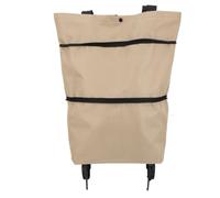 VILLCASE Borsa Spesa Pieghevole con Ruote Richiudibile Oxford Resistente e Legno, Carrello Portatutto per Supermercato e Viaggi