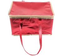 VILLCASE Borsa Termica per Alimenti, Borsa per Pizza e Torta, Rosso, Cotone Perlato e Film di Alluminio, Facile da Trasportare, per Spiaggia e Scuola