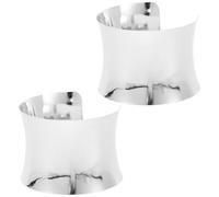 VILLCASE Braccialetti Spessi da Donna in Metallo Forma Geometrica ad Bracciale Apribile in Stile Punk Streetstyle Coppia di Bracciali Larghi e Lucidi per Outfit Goth e Moda Urbana