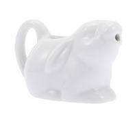 VILLCASE Bricco in Ceramica Bianco a Forma di Animale, Piccolo e Resistente Superficie Liscia, per Ristorante e Dessert Shop, Lattiera Decorativa e Pratica