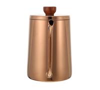 VILLCASE Caffettiera in Acciaio Inox da 600ml Becco a Collo D'oca, Pratica e Adatta per Bevande Calde e Fredde, Colore Oro, per Uso Domestico e Preparazione Caffè Manuale