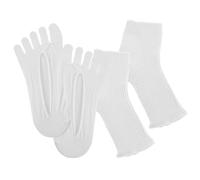 VILLCASE Calzini Protettivi UV per Pedicure 2 Pezzi Bianco Antabbronzatura Design Rapido per Piedi per Sessioni di Salone e Manicure