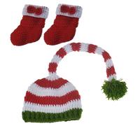 VILLCASE Cappello Natalizio per Neonata Abbigliamento Fotografico Costume Natalizio per Ragazzo Ragazza Accessorio Decorativo per Festa di Natale