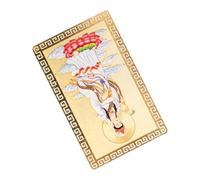 VILLCASE Carta Amuleto Kwan Yin Stile Cinese, in Lega Alluminio Magnesio | Accessorio da Appendere, per Quaderno e Registro Contabile, Formato Singolo, Oggetto Decorativo per Tavolo