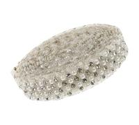 VILLCASE Catena di Perle Adesive Resina Beige, Design a Colla a Caldo e Resistente ad Alta Temperatura, per Decorazioni e Abbellimenti di Telefono e Auto