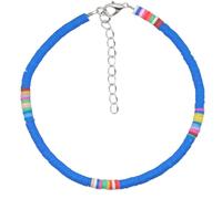 VILLCASE Cavigliera Fai da Te da Donna Ciondolo a Forma di Piede Bohémien Accessorio Moda in Argilla Polimerica, Catena da Spiaggia Elastica per Feste, Banchetti e Uso Quotidiano
