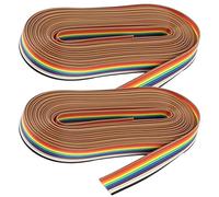 VILLCASE Cavo Nastro Piatto IDC 10 Pin 2 Pezzi Multicolore Filo in Rame Stagnato Risparmio Spazio per Uso Domestico e Edilizia