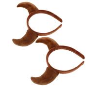 VILLCASE Cerchietto Corna di Mucca Stile Oscuro per Halloween e Feste Accessorio Leggero