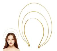 VILLCASE Cerchietto per Chioma a Corona Antico in Ferro Copricapo da Donna Alone a Tre Strati Fascia Elegante per Matrimoni Feste e Celebrazioni 1 Pezzo