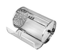 VILLCASE Cestello in Acciaio Inox 14x23 Cm Per Grigliate e Barbecue, Utensile Da Cucina Per Arrostire Frutta Secca e Patatine Al Forno, Gabbia Rotante Per Cottura Uniforme Adatta a Forno e Bbq Outdoor