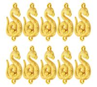 VILLCASE Charm Serpente Pendente Semplice e Raffinato in Plastica Oro 10 Pezzi per Creazione Gioielli Fai da Te per Bracciali e Accessori DIY