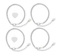 VILLCASE Cinturini per Scarpe Tacchi Alto da Donna Set da 2 Paia con Pietre Decorative e Perle Estensione Anti-Allentamento Tallone senza Installazione Accessori Eleganti per Calzature