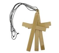 VILLCASE Collana a Croce in Plastica Color Oro 3 Pezzi Finitura Liscia e Resistenza allo Scivolamento Accessorio Raffinato per Sacerdoti in Cerimonie Religiose