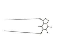 VILLCASE Collana Ciondolo Molecola di Caffeina in Lega Sicura per la Pelle Gioielli Decorativi per Donne e Ragazze Accessorio Creativo per Amanti del Caffè e della Chimica