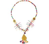 VILLCASE Collana da Donna Lunga Perline di Guscio di Cocco Accessorio Moda Quotidiano in Stile Etnico Regalo Natale e Compleanno per Ragazza e Mamma