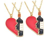 VILLCASE Collana Donna in Lega Ciondolo Creativo a Forma di Cuore e Bottiglia, Set da 4 Pezzi Colorati, Leggera e Piccola, per Regali Romantici e Amicizia Colore Casuale