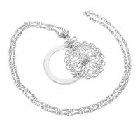 VILLCASE Collana Lente D’Ingrandimento 3X Portatile da Collo Ciondolo Catena per Maglioni da Donna Mini Lente D’Ingrandimento per Lettura Lavori Artigianali e Collezionismo Accessorio