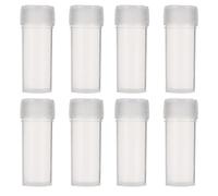 VILLCASE - Confezione da 100 flaconi da 5 ml, in plastica trasparente, con coperchio, contenitore per provette per piccoli oggetti