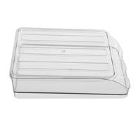 VILLCASE Contenitore per Uova e Design Minimalista con Coperchio in Plastica Trasparente Capacità 18 Uova, Impilabile Dimensioni 28x21,6x7cm per Frigorifero