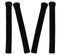 VILLCASE Copri Aste per Occhiali Antiscivolo in Nylon Elasticizzato Nero, Design a Gancio per Orecchie, 2 Paia di Protezioni Confortevoli per Occhiali da Vista