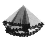 VILLCASE Copricapo da Sposa Gotico Nero in Garza Leggera e Confortevole per Matrimonio e Feste di Halloween, Accessorio Vintage Chic da Costume