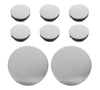 VILLCASE Copriforo per Lavandino Bagno in Acciaio Inox 35 Mm, Set 8 Pezzi Coperchi Foro Rubinetto per Piano Lavoro Cucina, Tappo Copertura Anticorrosione per Foro Lavello Multifunzione