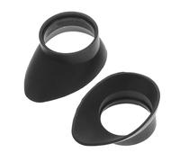 VILLCASE Coprioculari 2 Pezzi per Microscopio e Binocolo in Gomma Nera Protezione Resistente All'usura e Comoda per Osservazioni All'aperto e Viaggi