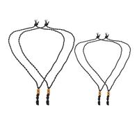 VILLCASE Cordino Regolabile per Collana Gabbia di Cristallo a Rete Set da 4 Pezzi 2 Grandi 40-45 CM 2 Medi 30-35 CM Porta Pietre Naturali in Quarzo per Artigianato Fai da Te e Uso