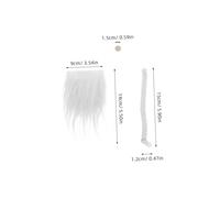 VILLCASE Creazione Folletto con Barba Sintetica Pretagliata Naso in Perla di Legno e Intrecci in Poliestere Materiali Completi per Decorazioni Natalizie Te