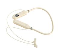 VILLCASE Cuffie Wireless Neckband Con Design Ergonomico Cancellazione Del Rumore Auricolari Leggeri Per Esercizi e Uso Beige