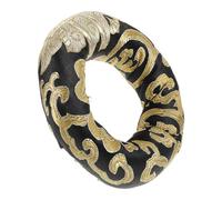 VILLCASE Cuscino Broccato in Seta Artigianale Supporto Rotondo Per Campane Tibetane Da Meditazione Imbottitura Resistente Ricamo Manuale Dettagliato Base Stabile Per Sound Bowl e Decorazion