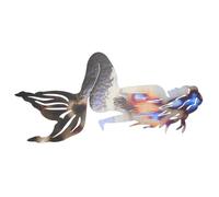 VILLCASE Decorazione da Parete a Forma di Sirena in Ferro Robusto Ciondolo da Appendere Argento per Esterno Decorazione Artistica Creativa per Soggiorno Camera da Letto e Ufficio