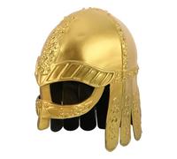 VILLCASE Elmo Vichingo Medievale da Uomo e Donna, Casco Cosplay in Bronzo Dorato Cinturino Elastico, Accessorio per Costume Storico, Spettacoli Teatrali, Halloween e Feste a Tema