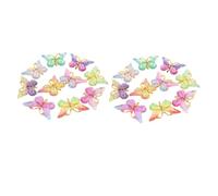 VILLCASE Farolette Materiale Versatile 20 Pezzi Farfalle in Resina a Forma di Farfalla Colore Casuale per Decorazioni Fai da Te per Custodie Telefono e Cornici Foto