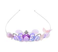 VILLCASE Fascia Chioma Sirena per Bambine Corona di Conchiglie e Cristalli, Comoda e Versatile per Feste in Costume e Compleanni a Tema Mare